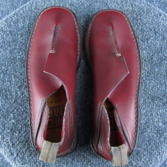 MOMA Made In Italy Women Loafer Shoes Size 37 Medium Red Leather Slip On - Picture 6 of 9